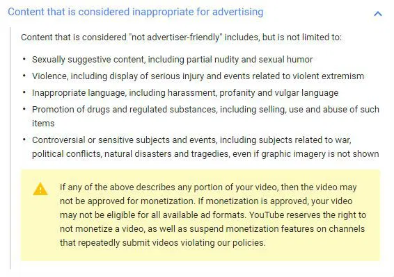 content-that-isnt-advertiser-friendly