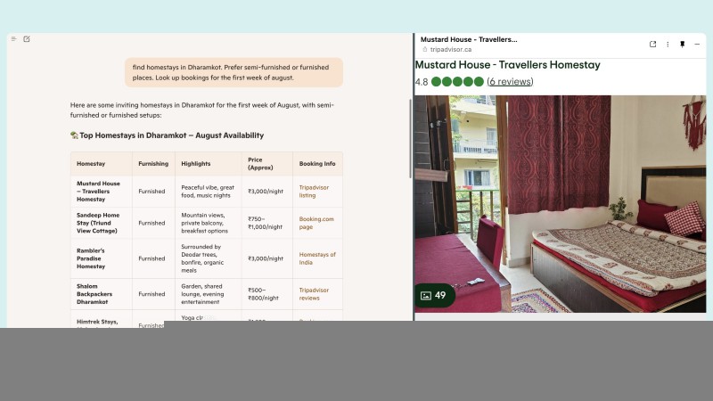 Using Copilot in Edge for making reservations.