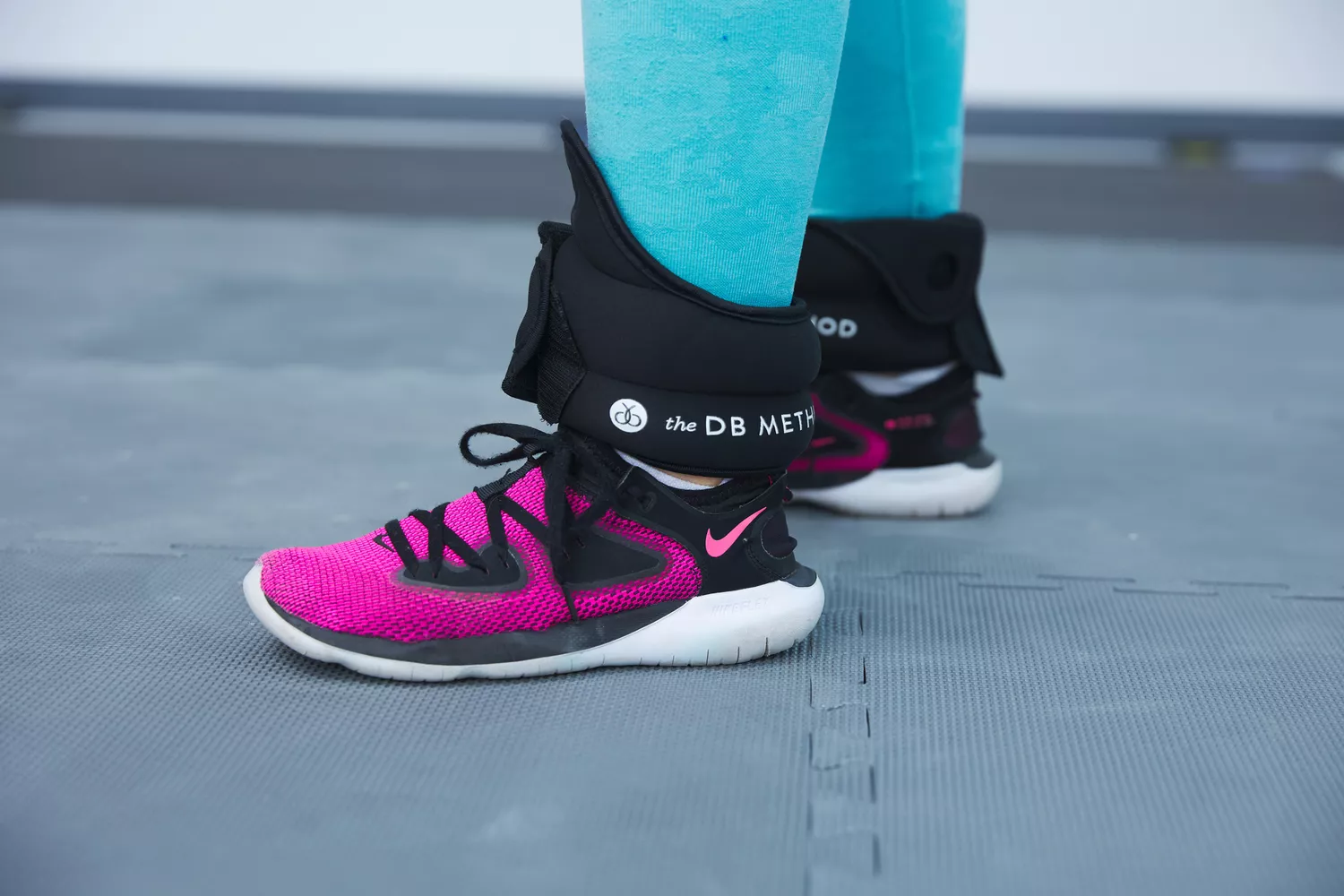 A person wears The DB Method The Dreamlets around their ankles 