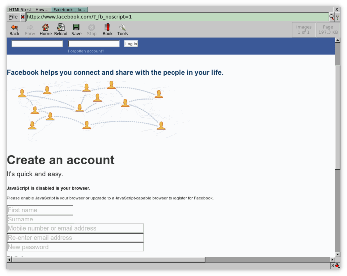Dillo Facebook Welcome Screen Dillo Facebook Welcome Screen