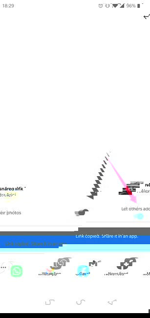 Disable Link Sharing Google Photos Android Share Link