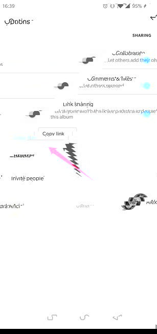 Disable Link Sharing Google Photos Copy Link