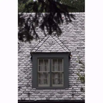 A rooftop window with dormer windows.
