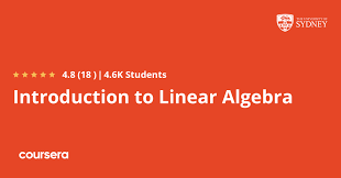 introduction to linear algebra by university of sydney on coursera