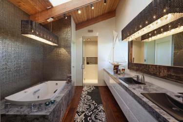 Dramatic master bath