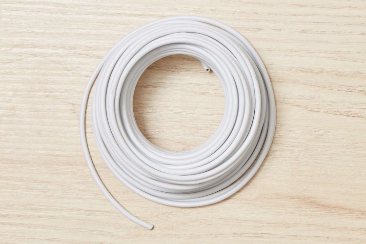 White electrical wire