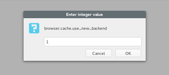 Change the 0 to a 1 and press the OK button.