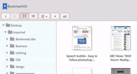 bookmark OS in action