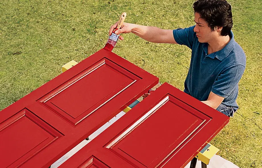 painting exterior shutters red