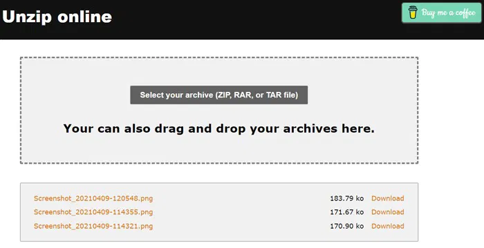 Extract Unzip Files Online Extendsclass 1