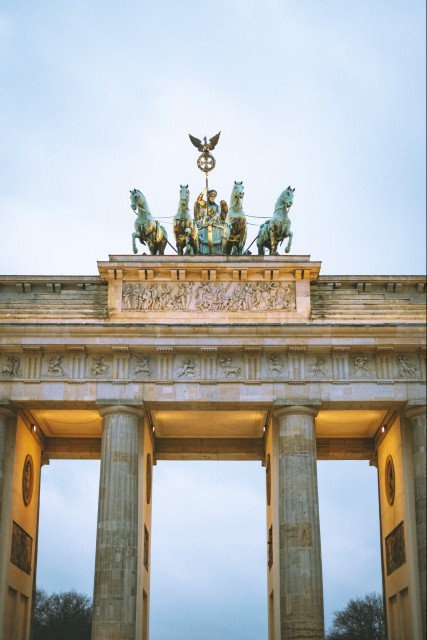 A close-up of Brandenburg gate