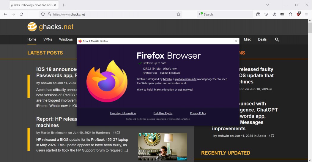 Firefox 127.0.2 