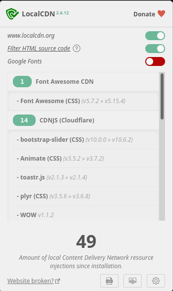 Firefox Addons Privacy Localcdn