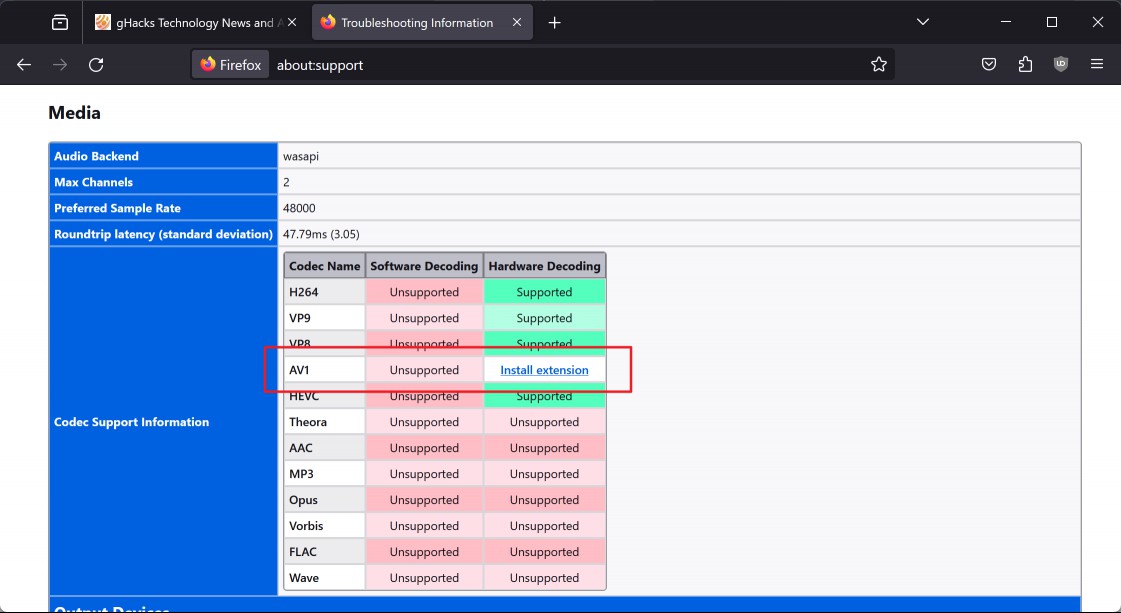 Firefox Windows AV1 Hardware Decoding