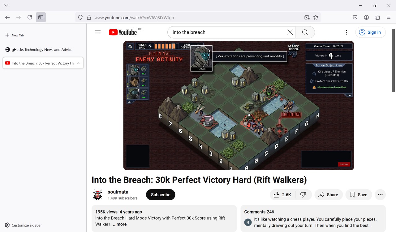 Firefox PIP Mode Automatic