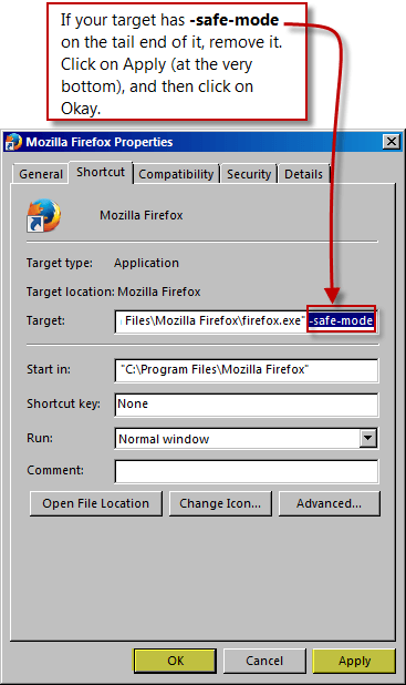 firefox-stuck-in-safe-mode-remove-safemode-from-target-path
