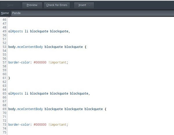 Clicking 'Write new style' opens the editor.