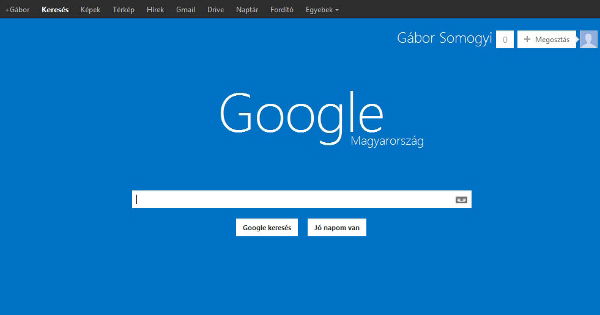 Windows 8-like theme for Google Search.