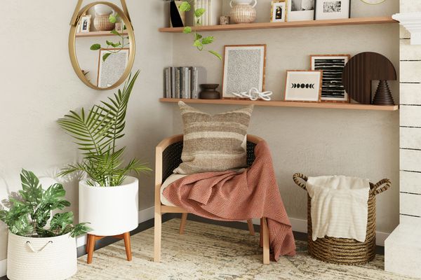 Cozy reading corner