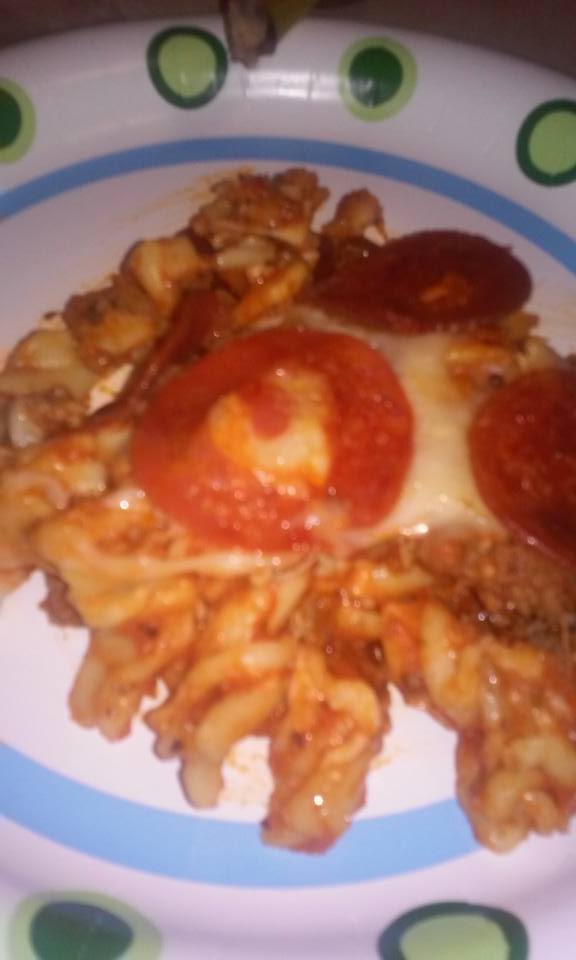 Easy Pizza Pasta Casserole (OAMC)