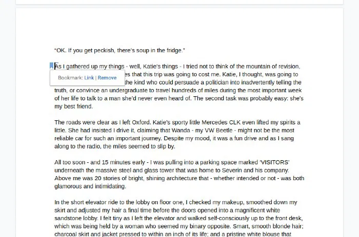 Image showing the icon present once a bookmark is added to a page.