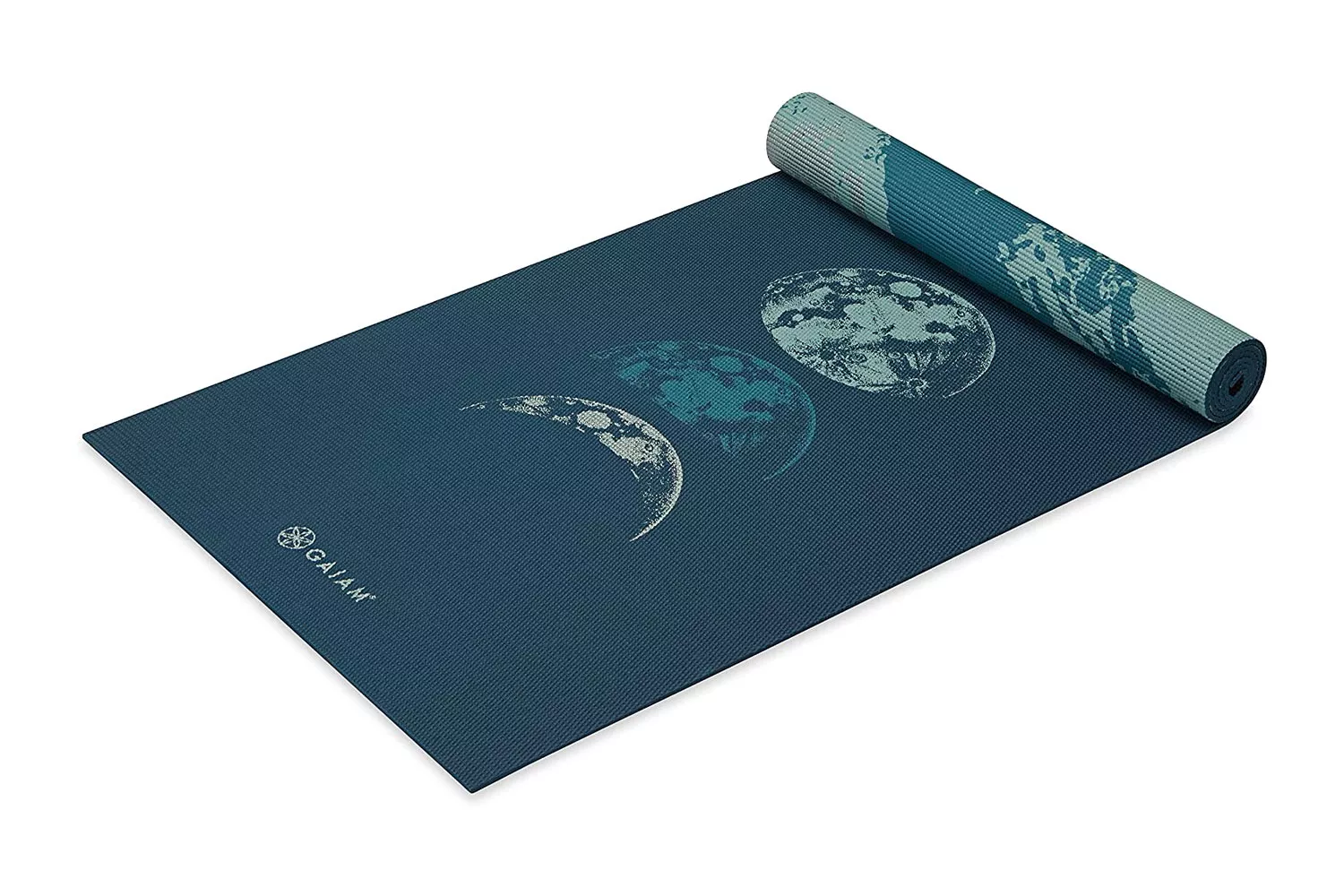Gaiam 6mm Premium Reversible Lunar Wave Yoga Mat