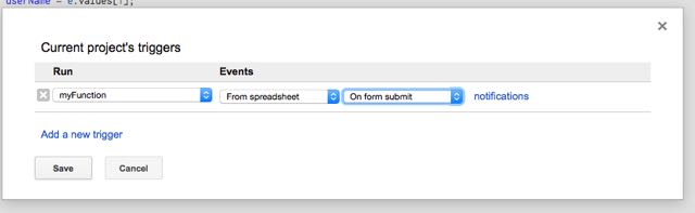 Tell the spreadsheet when to send the confirmation email.