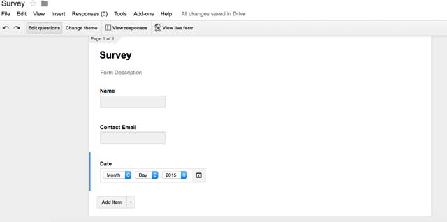 First, create your Google Form.