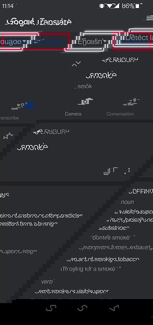 Google Translate Guide Mobile Dictionary Form