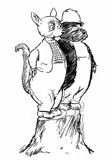 the Wombat had stuck the Puddin' in his hat