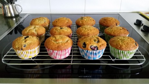 Easy Moist Banana Blueberry Muffins