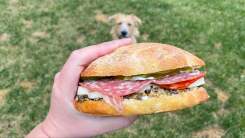 Make a Sandwich With Pizza Dough Bread