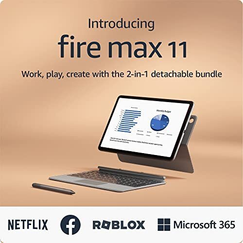Amazon Fire Max 11 128GB Wi-Fi Tablet Productivity Bundle