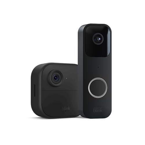 Blink Video Doorbell + 1 Outdoor 4 smart security camera (4th Gen) with Sync Module 2  Two-year battery life, motion detection, two-way audio, HD video, Works with Alexa