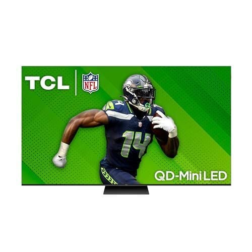 TCL 85-Inch QM7 QLED 4K Smart QD-Mini LED TV with Google TV (85QM751G, 2024 Model) Dolby Vision IQ, Dolby Atmos, HDR, Game Accelerator up to 240Hz, Voice Remote, Works with Alexa, Streaming Television