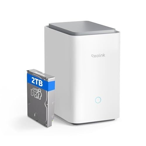 Reolink Home Hub Pro, Centralized Control for up to 24 Security Cameras, up to 16TB HDD Storage, 2TB HDD Included, AES-128 Encryption, 16MP Streaming, Wi-Fi 6, and 120dB Siren. No Monthly Fees.
