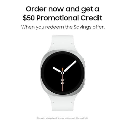 Samsung Galaxy Watch 8 (2025) 40mm LTE Smartwatch, Cushion Design, Fitness Tracker, Sleep Coaching, Running Coach, Energy Score, Heart Rate Tracking, Silver [US Version, 2 Yr Warranty]