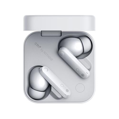 CMF Buds Pro 2 Wireless Earbuds, Hi-Res Audio with LDAC, 50 dB Hybrid Noise Cancelling Earbuds, Ultra Bass Technology, Bluetooth 5.3, 43H Play Time with Charging Case, 6 HD Mics Headphones, Light Grey