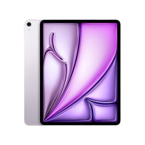 Apple iPad Air 13-inch with M3 chip Built for Apple Intelligence, Liquid Retina Display, 128GB, 12MP Front/Back Camera, Wi-Fi 6E + 5G Cellular, Touch ID, All-Day Battery Life — Purple