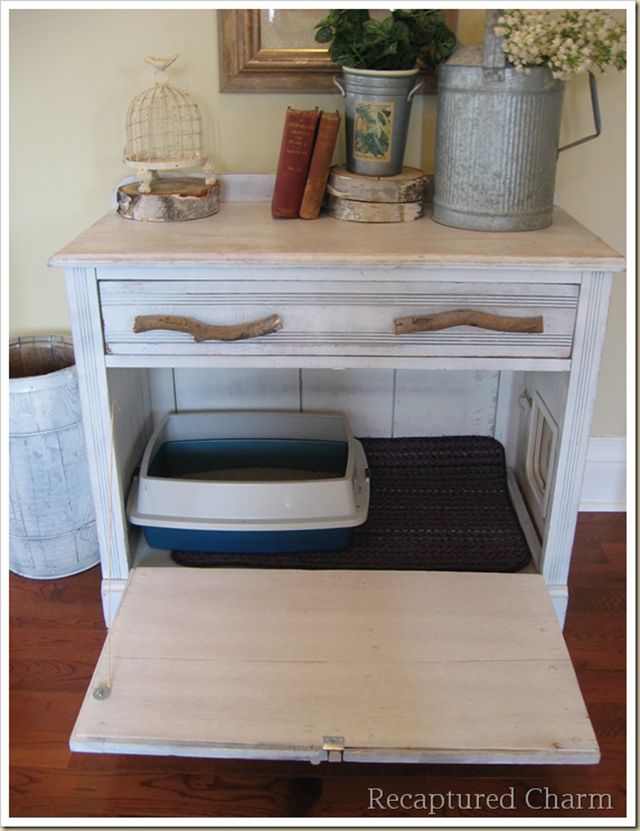 hinged door litter box cover