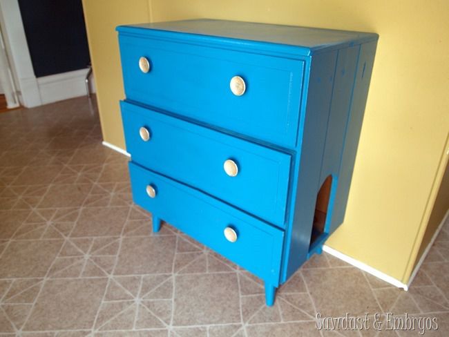 turn dresser into litter box