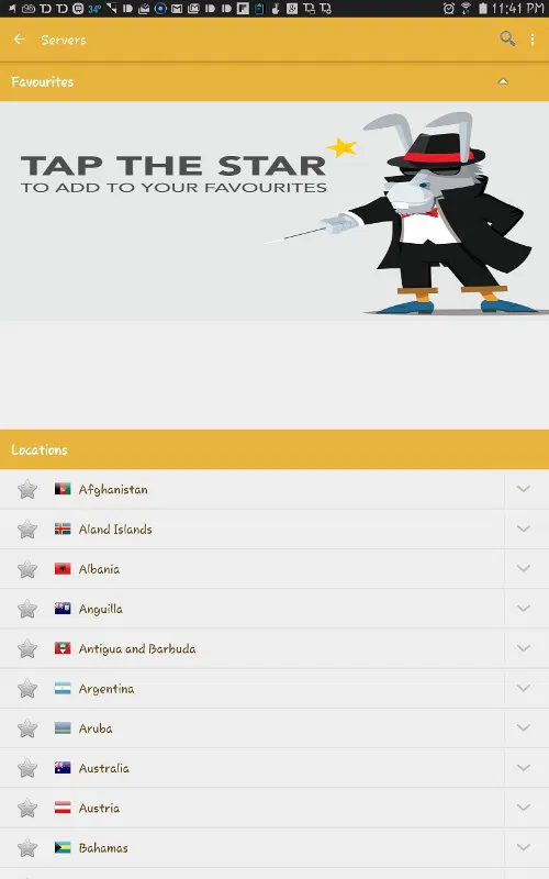 HideMyAss for Android server selection. HideMyAss for Android server selection.
