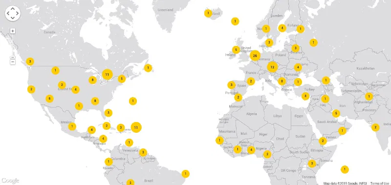 HideMyAss Server Map HideMyAss Server Map
