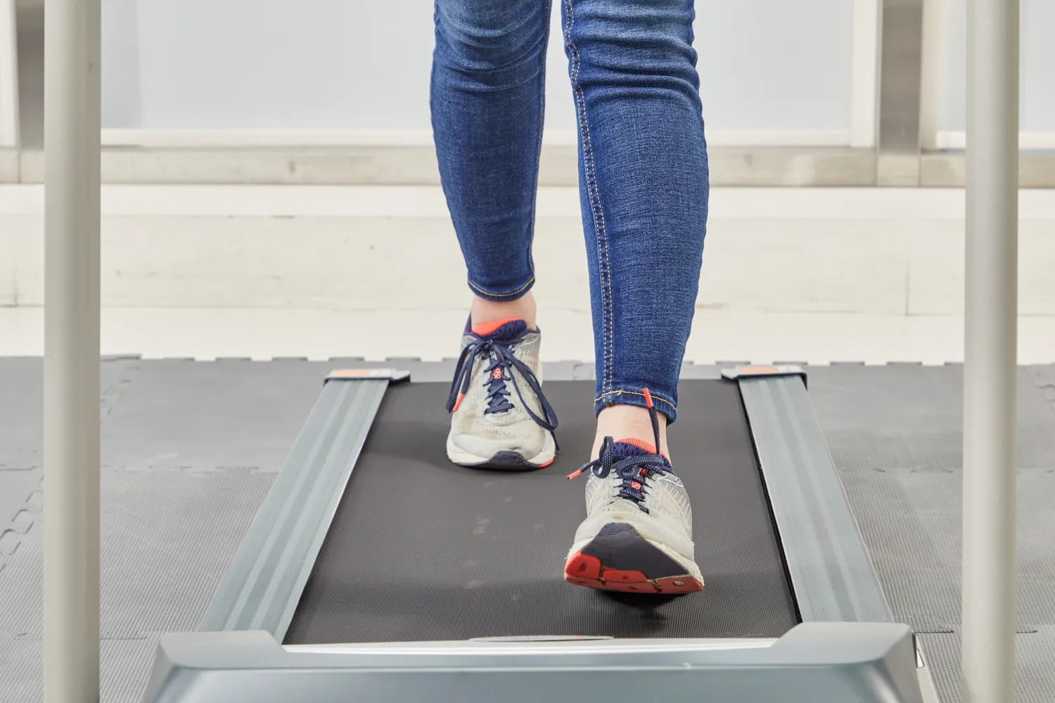 Person walking on a treadmill