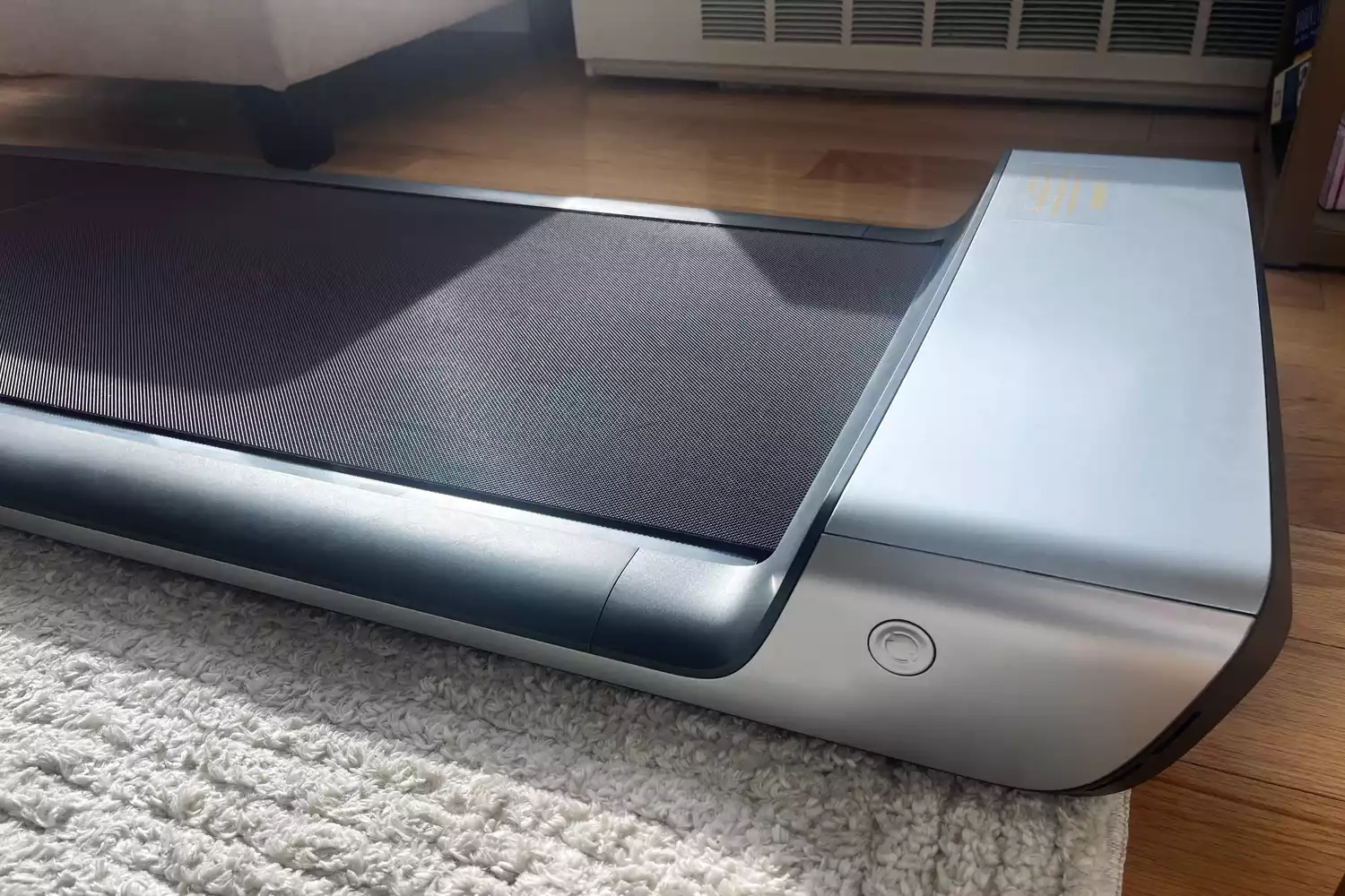 Closeup of front end of WalkingPad P1 Foldable Walking Treadmill