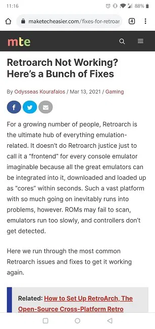 How To Add Read Later List Chrome Mobile Webpage View