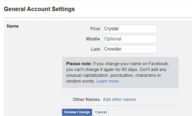 How To Change Your Name On Facebook Change How To Change Your Name On Facebook Change