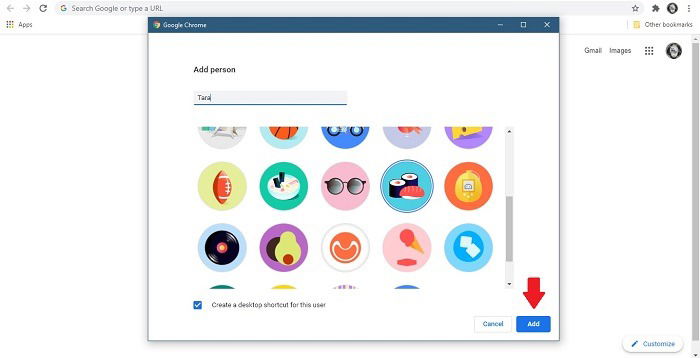 How To Create New User Profiles Firefox Chrome Add Person With Avatar