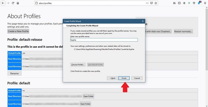 How To Create New User Profiles Firefox Chrome Create New Profile Name