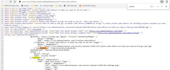 How To Find Out When A Webpage Was Published Code How To Find Out When A Webpage Was Published Code